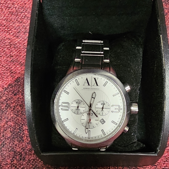 Armani Exchange Stainless Steel Mens Watch In Used Condition. Scratches As Shown